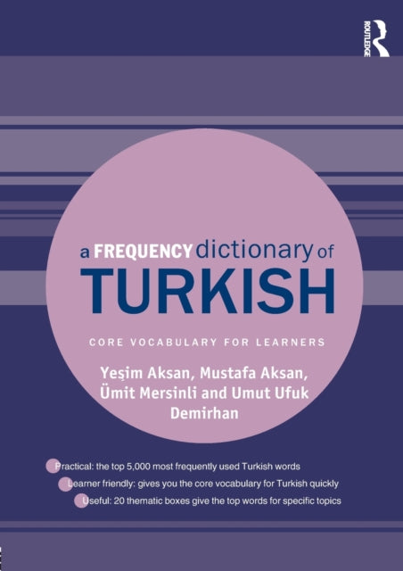 Book cover of: Frequency Dictionary of Turkish. By: Yeşim Aksan