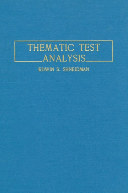 Book cover of: Thematic Test Analysis. By: E. S. Shneidman