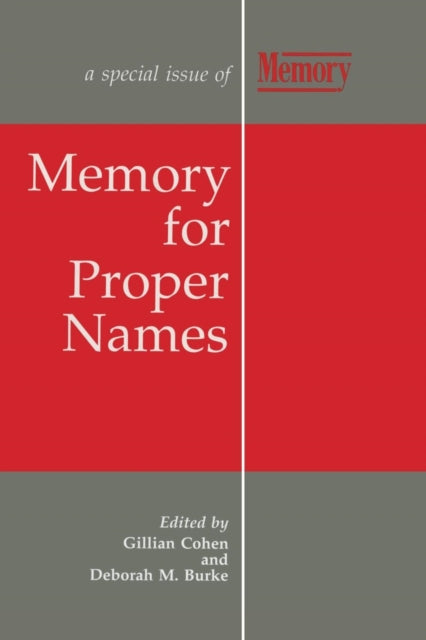 Book cover of: Memory for Proper Names