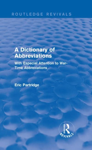 A Dictionary of Abbreviations