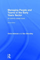 Book cover of: Managing People and Teams in the Early Years Sector. By: Chris Ashman