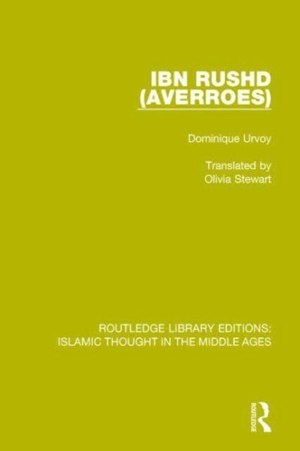 Book cover of: Ibn Rushd (Averroes). By: Dominique Urvoy
