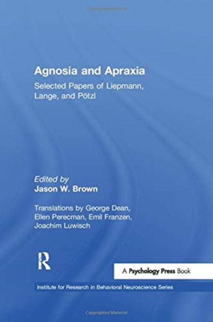Book cover of: Agnosia and Apraxia. By: Jason W. Brown
