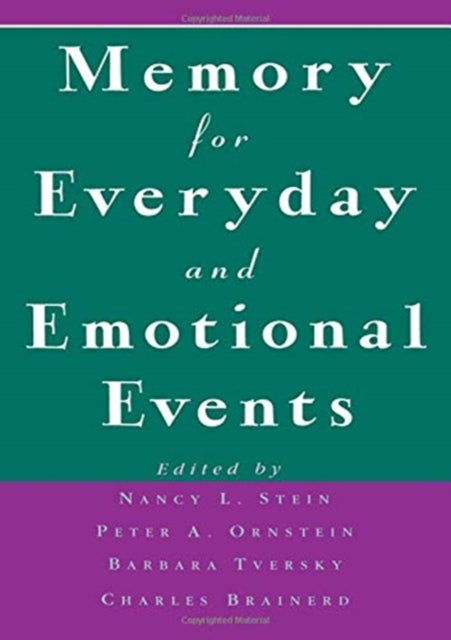 Book cover of: Memory for Everyday and Emotional Events