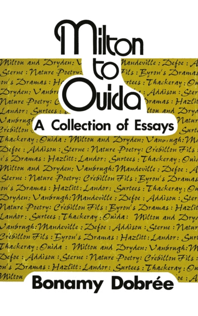 Book cover of: Milton to Ouida. By: Bonamy Dobrée