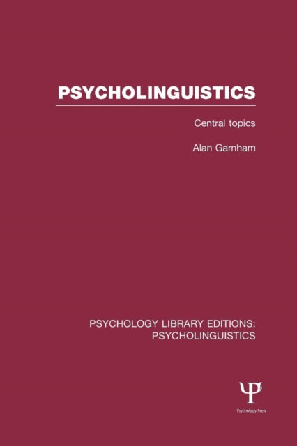 Psycholinguistics (PLE: Psycholinguistics)