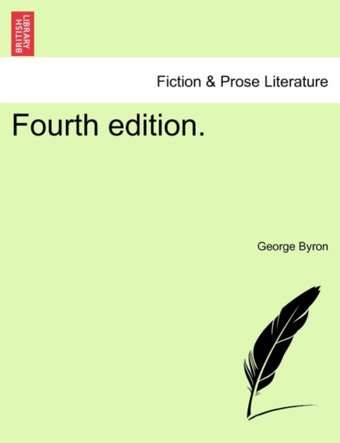 Book cover of: English Bards and Scottish Reviewers. Fourth Edition.