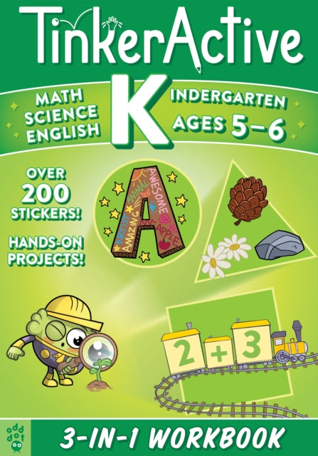 Book cover of: TinkerActive Kindergarten 3-in-1 Workbook. By: Megan Hewes Butler