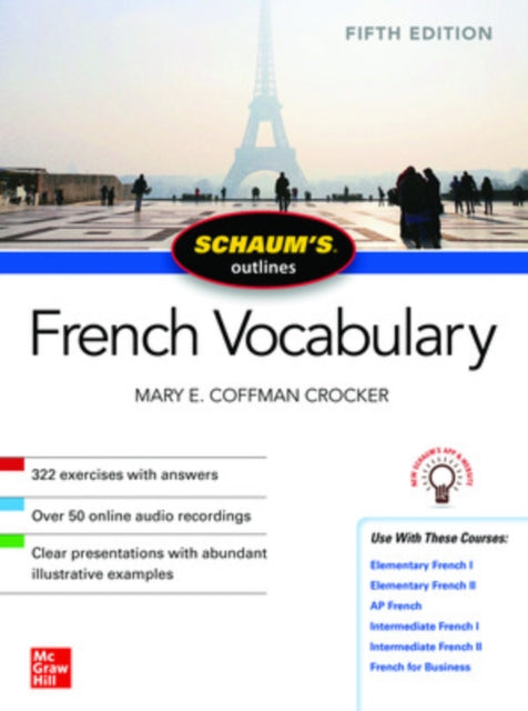 Book cover of: Schaum's Outline of French Vocabulary, Fifth Edition. By: Mary Coffman Crocker