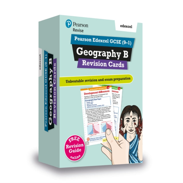Book cover of: Pearson REVISE Edexcel GCSE Geography B Revision Cards - for 2026, 2027 exams. By: Rob Bircher