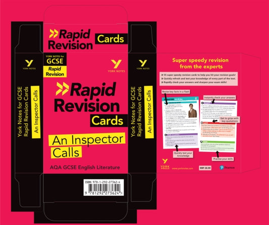York Notes RAPID AQA GCSE (Revision Cards) An Inspector Calls - for 2026, 2027 exams 9781292273624 Peter Morrison