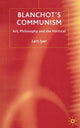 Book cover of: Blanchot's Communism. By: L. Iyer