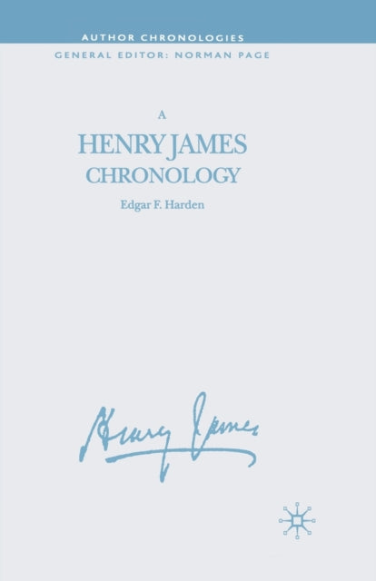 Book cover of: Henry James Chronology. By: E. Harden