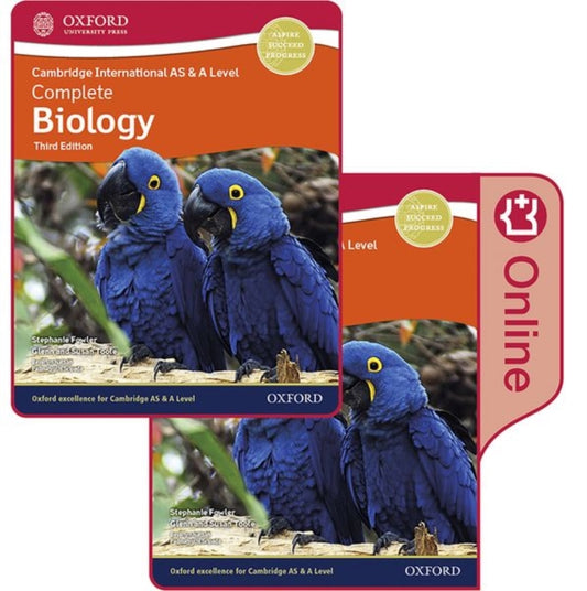 Book cover of: Cambridge International AS & A Level Complete Biology Enhanced Online & Print Student Book Pack. By: Stephanie Fowler
