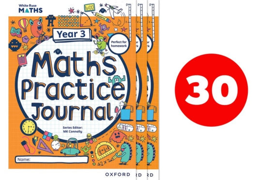 Book cover of: White Rose Maths Practice Journals Year 3 Workbooks: Pack of 30