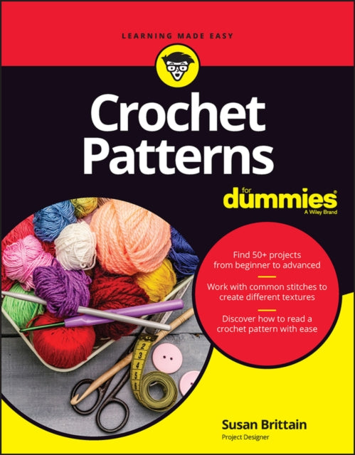 Book cover of: Crochet Patterns For Dummies. By: Susan Brittain