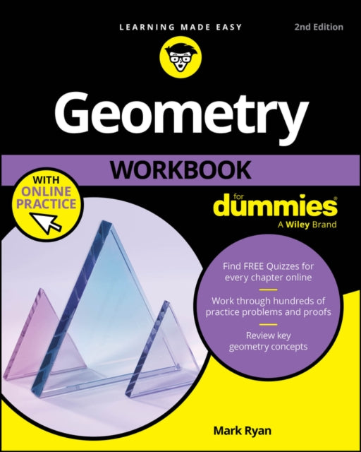 Book cover of: Geometry Workbook For Dummies. By: Mark Ryan