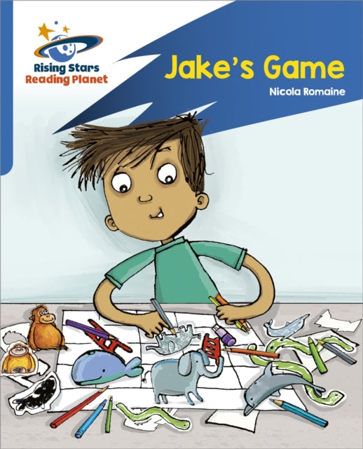 Book cover of: Reading Planet: Rocket Phonics – Target Practice – Jake's Game – Blue. By: Abigail Steel