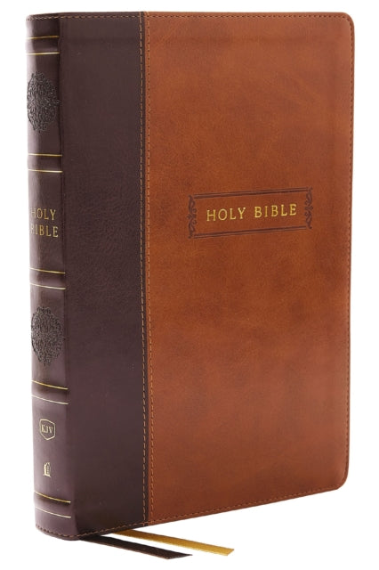 Book cover of: KJV Holy Bible with 73,000 Center-Column Cross References, Brown Leathersoft, Red Letter, Comfort Print: King James Version. By: Zondervan Publishing Company