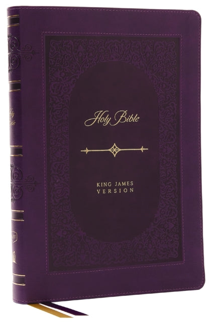 Book cover of: KJV Holy Bible: Giant Print Thinline Bible, Purple Leathersoft, Red Letter, Comfort Print: King James Version (Vintage Series). By: Zondervan Publishing Company