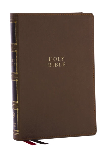 Book cover of: NKJV, Compact Center-Column Reference Bible, Brown Leathersoft, Red Letter, Comfort Print. By: Zondervan