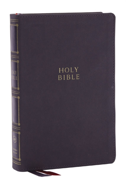 Book cover of: KJV Holy Bible: Compact Bible with 43,000 Center-Column Cross References, Gray Leathersoft, Red Letter, Comfort Print (Thumb Indexing): King James Version. By: Zondervan