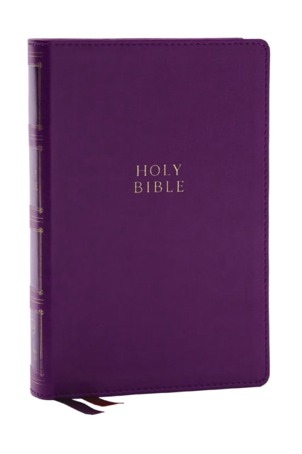 Book cover of: KJV Holy Bible: Compact Bible with 43,000 Center-Column Cross References, Purple Leathersoft, Red Letter, Comfort Print: King James Version. By: Zondervan