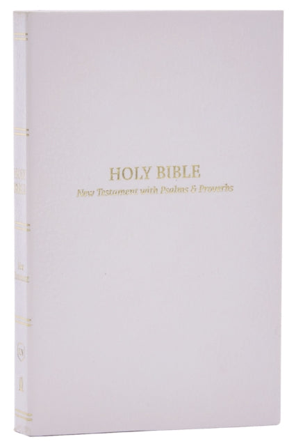 Book cover of: KJV Holy Bible: Pocket New Testament with Psalms and Proverbs, White Softcover, Red Letter, Comfort Print: King James Version. By: Zondervan