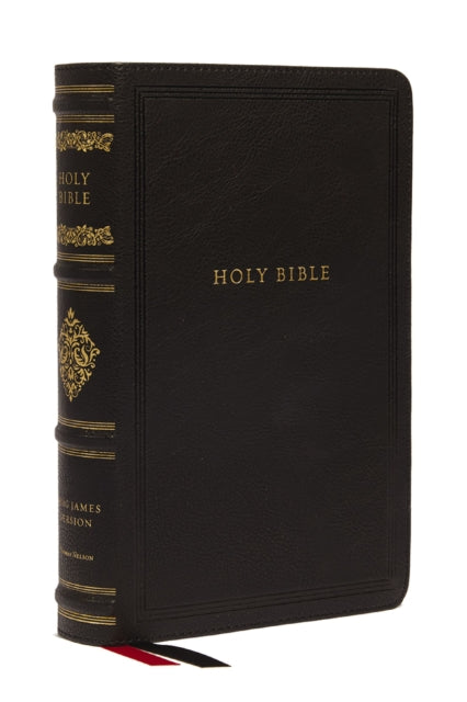 Book cover of: KJV Large Print Reference Bible, Black Leathersoft, Red Letter, Comfort Print, Thumb Indexed (Sovereign Collection). By: Zondervan