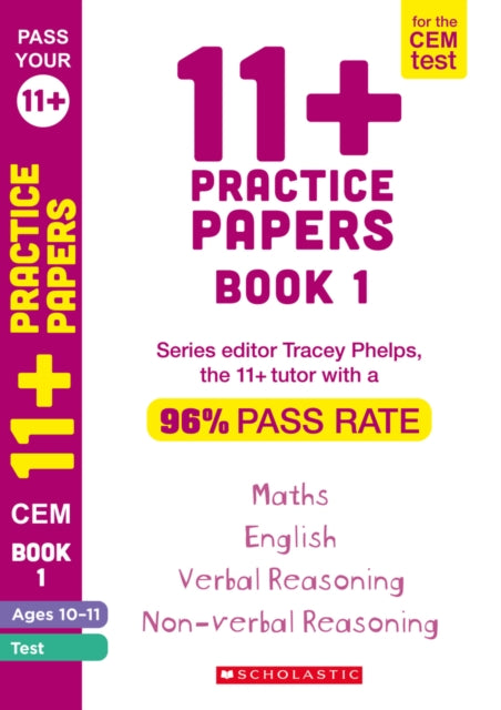 Book cover of: 11+ Practice Papers for the CEM Test Ages 10-11 - Book 11. By: Tracey Phelps