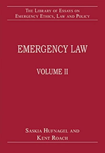 Book cover of: Emergency Law. By: Saskia Hufnagel