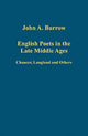 Book cover of: English Poets in the Late Middle Ages. By: John A. Burrow