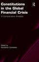 Book cover of: Constitutions in the Global Financial Crisis. By: Xenophon Contiades