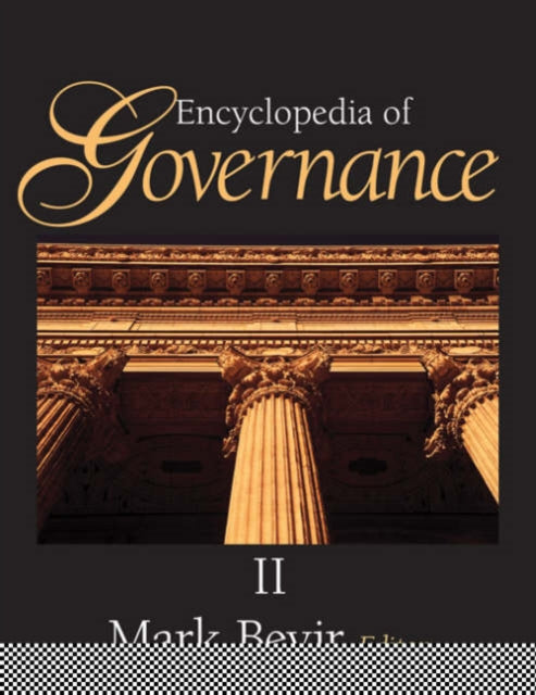 Book cover of: Encyclopedia of Governance. By: Mark Bevir