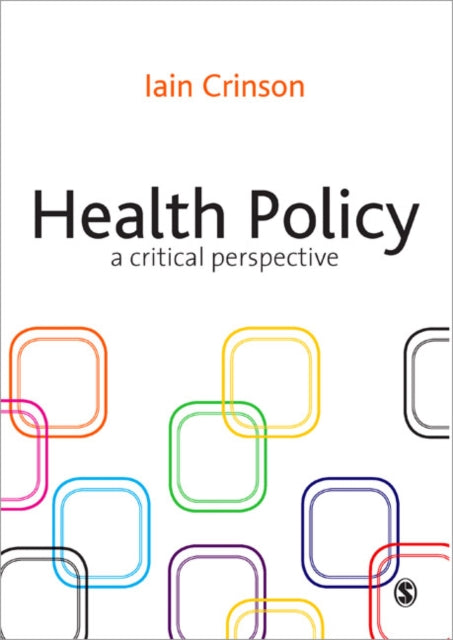 Book cover of: Health Policy. By: Iain Crinson