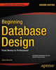 Book cover of: Beginning Database Design. By: Clare Churcher