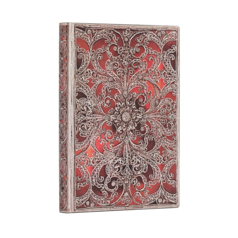 Garnet (Silver Filigree Collection) Midi Unlined Softcover Flexi Journal
