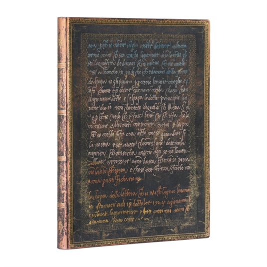 Book cover of: Michelangelo, Handwriting (Embellished Manuscripts Collection) Ultra Lined Softcover Flexi Journal (Elastic Band Closure). By: Paperblanks