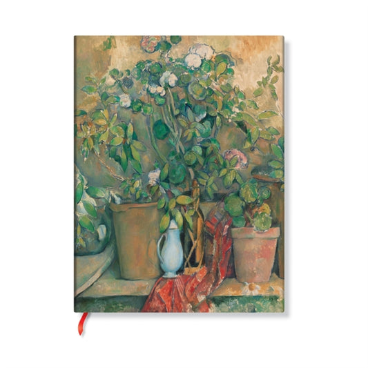 Book cover of: Cezanne’s Terracotta Pots and Flowers Ultra Unlined Hardback Journal (Elastic Band Closure)