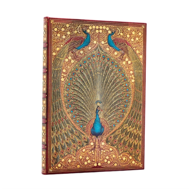 Book cover of: Hafiz’s Peacocks (Sangorski & Sutcliffe) Midi Unlined Hardcover Journal (Elastic Band Closure)