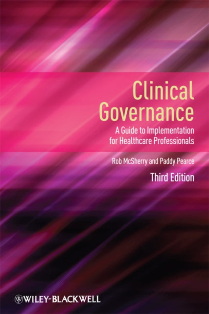 Book cover of: Clinical Governance. By: Robert McSherry