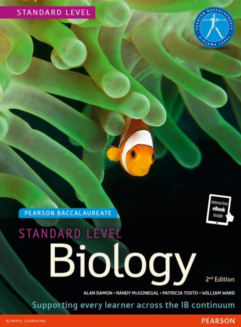 Book cover of: Pearson Baccalaureate Biology Standard Level 2nd edition print and ebook bundle for the IB Diploma. By: Patricia Tosto