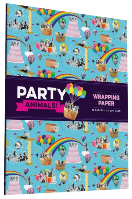 Book cover of: Party Animals! Wrapping Paper. By: Chronicle Books Staff
