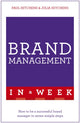Book cover of: Brand Management In A Week. By: Paul Hitchens