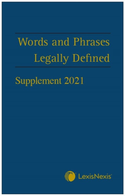 Book cover of: Words and Phrases Legally Defined 2021 Supplement. By: David Hay