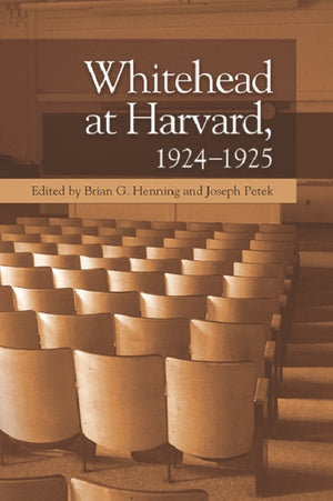 Whitehead at Harvard, 1924-1925