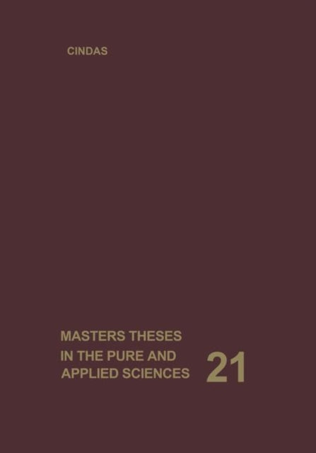 Book cover of: Masters Theses in the Pure and Applied Sciences. By: Wade Shafer