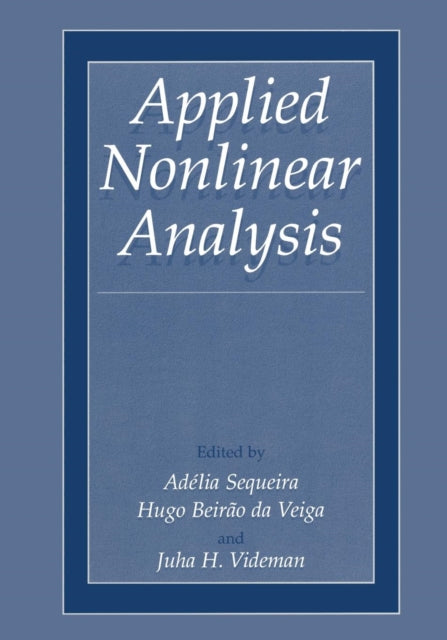 Book cover of: Applied Nonlinear Analysis. By: Adlia Sequeira