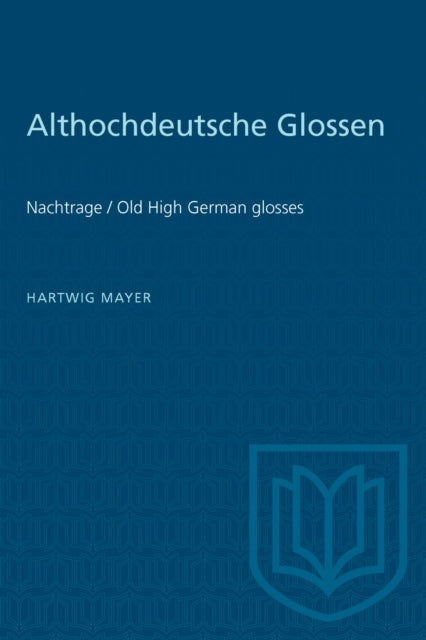 Book cover of: Althochdeutsche Glossen. By: MAYER