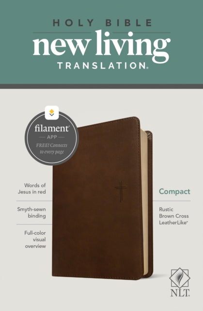 Book cover of: NLT Compact Bible, Filament Enabled Edition, Rustic Brown. By: Tyndale